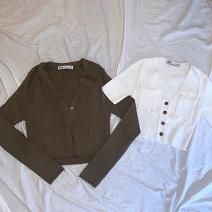 zara button up top